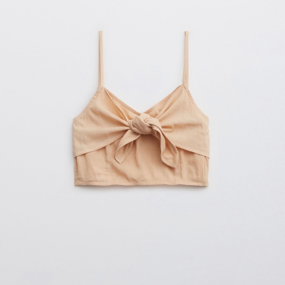 🆕 NWT Aerie Woven Tie Front Tank Top